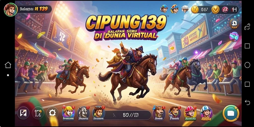 Screenshot gameplay yang menampilkan serunya balapan di CIPUNG138.