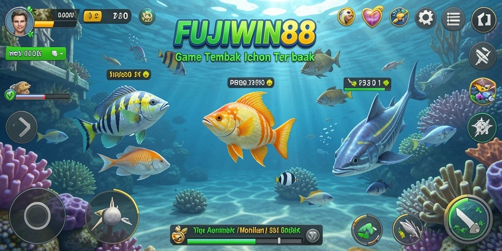 Tampilan gameplay seru FUJIWIN88 dengan penuh aksi Tembak Ikan.