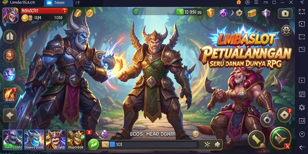 Menampilkan gameplay RPG yang mendebarkan dalam LMBASLOT.