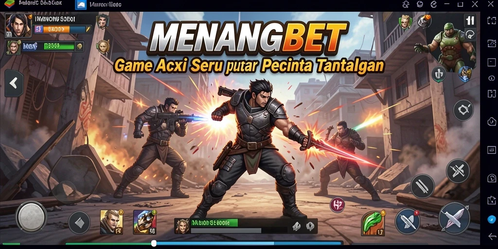 Tangkapan layar menunjukkan aksi seru dalam permainan MENANGBET.