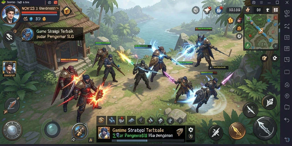Tangkapan layar gameplay NOX123 yang menarik perhatian.