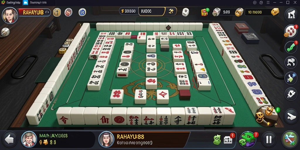 Screenshot gameplay RAHAYU88 dengan tampilan Mahjong yang menarik.