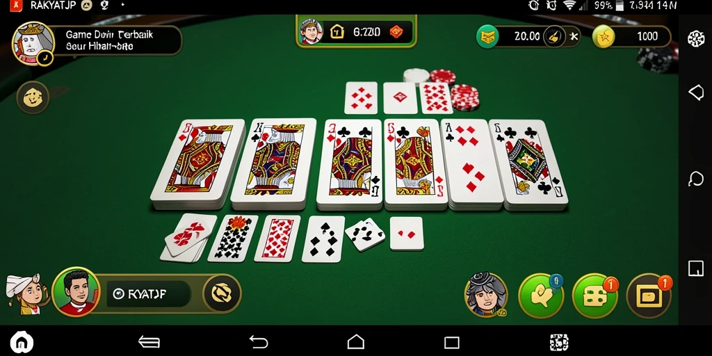 Screenshot gameplay RAKYATJP menampilkan suasana seru bermain Domino.
