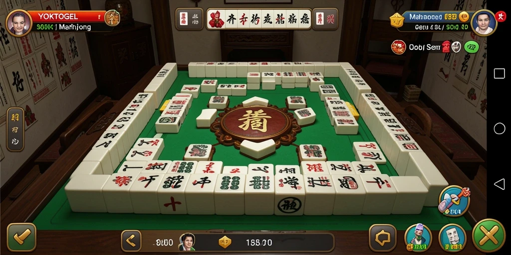 Screenshot utama YOKTOGEL menampilkan momen seru saat bermain Mahjong.